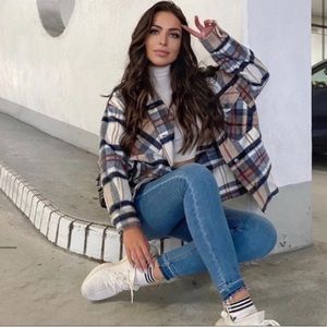 Zara wool blend shacket